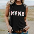 thumbnail image 2 of Dyegold Summer Tops for Women 2023, Summer Tank Tops for Women 2023 Trendy Funny MAMA Letter Print Blouses Dressy Casual Tshirt Sleeveless Round Neck ​Vest, 2 of 6