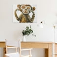 thumbnail image 5 of Whimsical monkey Wall Art  Wall Decor for Bathroom, Print On Canvas Ready To Hang Room Home Art Decor, 5 of 6