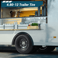 thumbnail image 2 of GARVEE 2 Pack 4.80-12 4.80x12 480-12 4.80-12 Trailer Tires with 12 in Rims, 5 Lug on 4.5 in, Load Range C, 6PR , Black, 2 of 9