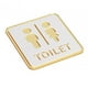 thumbnail image 4 of Letrero cuadrado de 12cm para baño, placa acrílica para baño, accesorios de arte de pared para oficina de negocios, restaurante, fácil de instalar Estilo A, 4 of 8
