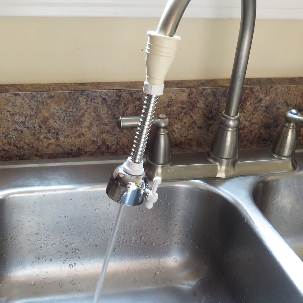 Evelots Sink Faucet Sprayer Flexible Stainless No Tool Lever To