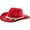Red, variant on Hzzsbu Cow Hat for Women, Felt Western Hats With Macrame Beaded Band Jazz Top Hat Wide Brim Sun Hat Beach Vintage Retro Western Cow Hats for Wedding Party