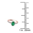 thumbnail image 4 of AoneJewelry 0.65 Cttw (I-J, I1-I2) Oval Shape Emerald and Natural Diamond Ring made in 10K Rose, White, Yellow Gold (size 5-9) Sold, 4 of 5