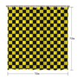 thumbnail image 5 of Yellow and Black Checkered Pattern Shower Curtain 72"x72" ,Bathroom Decorative Shower Curtains Set with 12 Hooks,Modern Waterproof Washable Shower Curtain, 5 of 6