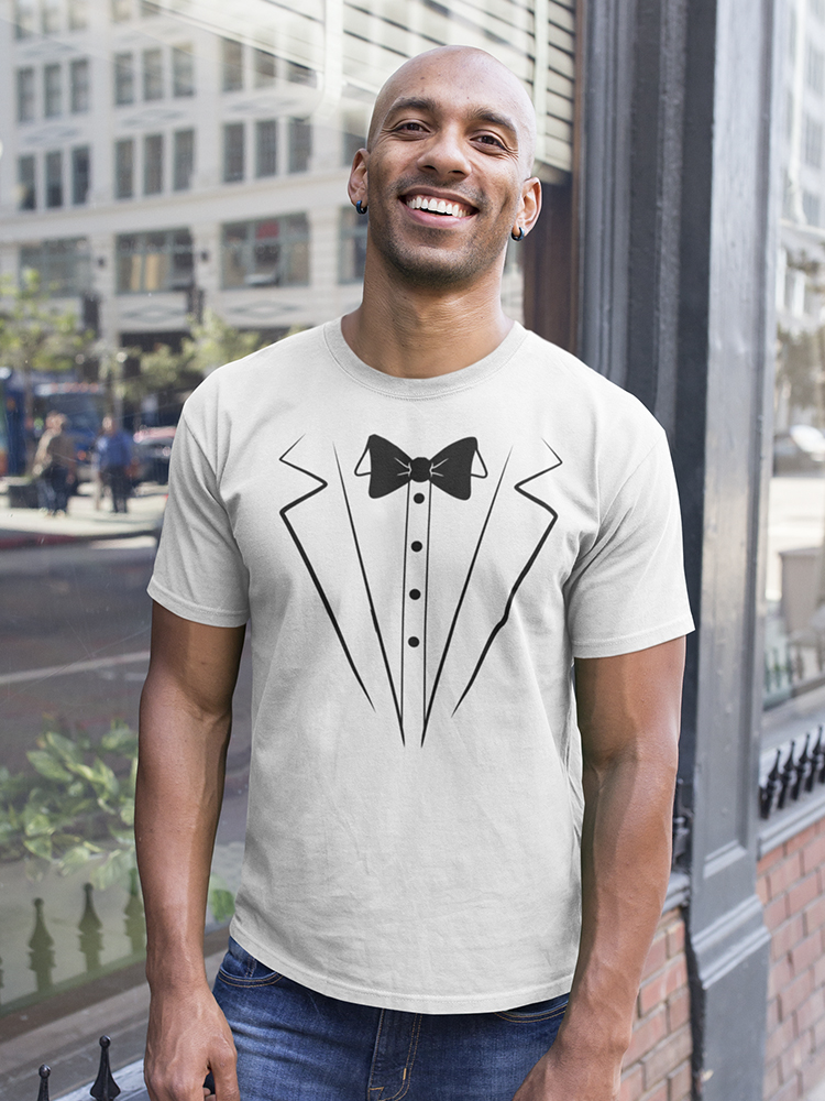 Printed Tuxedo Suit And Bow Tie Men T 