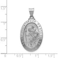 thumbnail image 4 of 14K White Gold Polished/Satin St Christopher Medal Hollow Pendant (36 X 18.5) Made In United States xr1307, 4 of 6