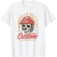 thumbnail image 1 of Hot Rod Costum Garage Skeleton Old School Racing Skull Camiseta, 1 of 2