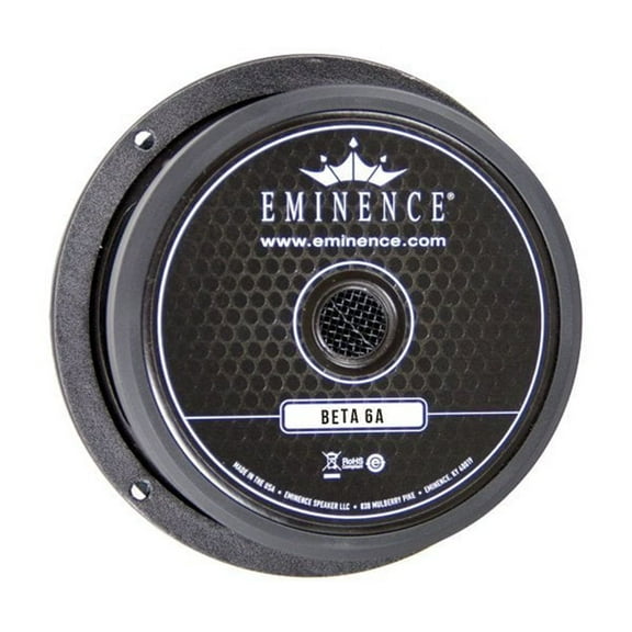 Eminence American Standard Series Beta-6A 6" Mid/Bass Pro Audio Speaker, 175 Watts at 8 Ohms