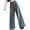 Black, variant on Womens Jeans Trendy High Waist Loose Pocket Lace-Up Flared Pants Stretch Cow Jeans Pants