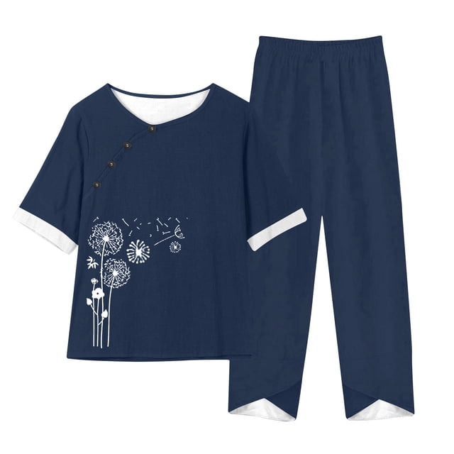 Conjunto Corto para las Mujeres Casual Deportivo Traje de Deporte Sudadera Y Pantalones de Dos Piezas