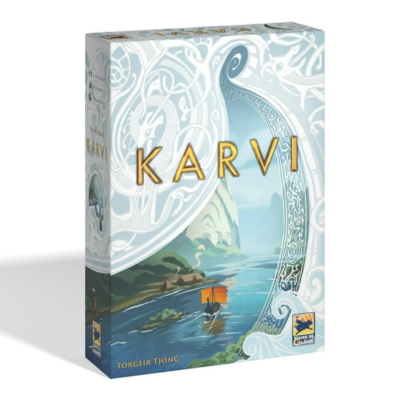 Juego de mesa Karvi: ¡saga vikinga de asaltos y comercio! Juego de aventuras épico Juego de estrategia para niños y adultos mayores de 12 años De 2 a 4 jugadores Tiempo de juego de 120 minutos Creado
