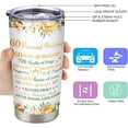 thumbnail image 4 of 60th Anniversary Wedding Gifts for Parents, Gift for 60 Years Wedding Anniversary Tumbler for Couple, Diamond Sixty Years Marriage Ideas, 60th Anniversary Decorations for Wife Mom Grandparents, 4 of 6