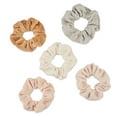 thumbnail image 3 of (5 pack) Scunci No Damage All Hair Mixed Texture Scrunchies, Peach Tones, 5-Pieces, 3 of 6