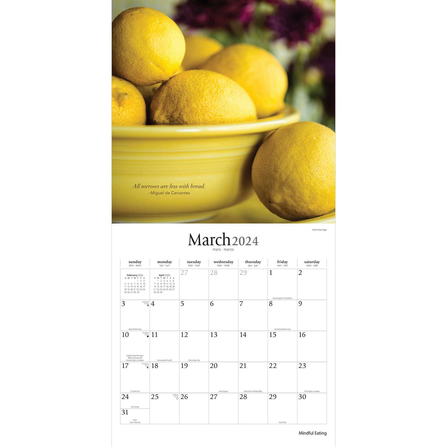 Brush Dance Mindful Eating 2024 12x24 Inch Square Wall Calendar, 9781975469993