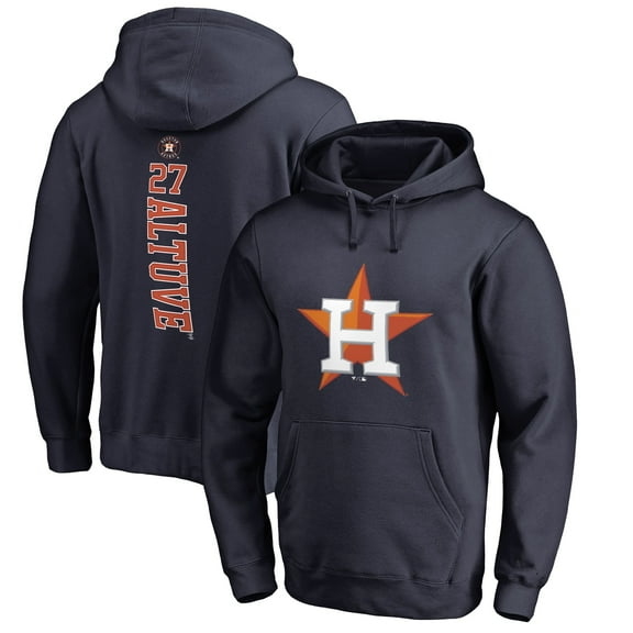 Men's Jose Altuve Navy Houston Astros Backer Pullover Hoodie