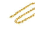 thumbnail image 3 of 10K Yellow Gold Diamond Cut Rope Chain Necklace â€“ Measures 22 Inches Length x 4mm Thickness, 3 of 7