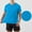Sky Blue, variant on Swuxness Men's Fashion Casual Solid Color Loose Stretch Short Sleeve Crew Neck Running Fittedness Top