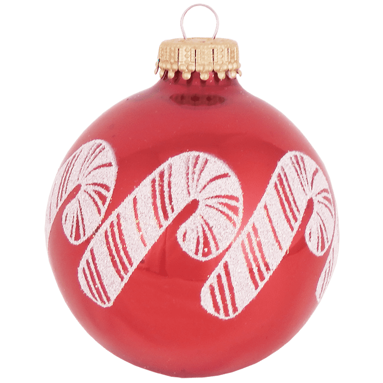 Glass Christmas Tree Ornaments - 67mm/2.625 [4 Pieces] Decorated
