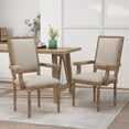 thumbnail image 2 of Noble House Aisenbrey French Fabric Dining Chair, Set of 2, Beige, Natural, 2 of 8