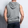 thumbnail image 6 of ZVNAΖH Mens Sleeveless Hooded Sweatshirts Full Zip Hoodies Drawstring Vest Coat with Pockets, 6 of 6