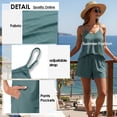 thumbnail image 3 of Cueply 2 Piece Lounge Sets for Women Summer Outfits V Neck Tank Top Matching Shorts Sets with Pockets, 3 of 9