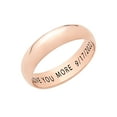 thumbnail image 3 of Vow & Forever Personalized Planet Bridal 14K Rose Gold over Sterling Silver Inside Engraved Wedding Band (5mm) ,Women's, 3 of 4
