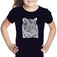 thumbnail image 1 of LA Pop Art Girl's Word Art T-shirt - Big Cats, 1 of 2