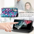thumbnail image 3 of Compatible with Samsung Galaxy S23 Ultra 5G Wallet Case,Premium Leather Flip Wallet Case with Card Slots Kickstand Magnetic Buckle Shockproof Protective Cover for Galaxy S23 Ultra, 3 of 5