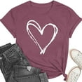 thumbnail image 6 of Vetsdori Womens Graphic Shirts Summer Short Sleeve Pullover Young Adult Casual Gifts for Girlfriend Blouse Cotton Workout,Valentine's Day Cute Tops for Junior Trendy, 6 of 8