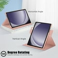 thumbnail image 3 of ELEHOLD Leather Protective Case for Samsung Galaxy Tab A9 Plus 11.0" (2023), Multi-Angle Kickstand 360° Rotating Swivel Stand Anti-Slip Strip Full-body Protective Shockproof Cover, Pink, 3 of 6