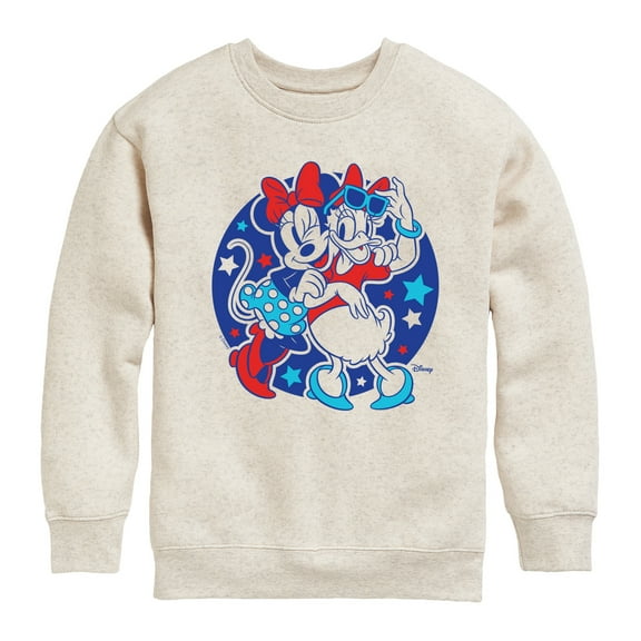 Disney - Minnie Daisy Americana - Toddler & Youth Crewneck Fleece Sweatshirt