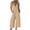 Beige trousers for women, variant on Women's Jumpsuits Romper Overalls Buttons with Pocket Summer Solid Color Workout Vacation Trousers for Women Causal Short Sleeve Khaki XXL