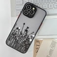 thumbnail image 3 of for iPhone 13 Pro Max Case Aesthetic Vintage Black Floral Flower Pattern Cute Phone Case for Women Girls, Slim Fit Matte TPU Shockproof Protective Case, Black, 3 of 11