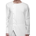 thumbnail image 5 of Atasi Button Down Asymmetrical Kurta For Men Solid Long Sleeve Kurta For Men, 5 of 6
