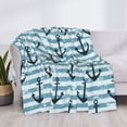 thumbnail image 4 of Throw Blanket for Couch, anchor Creative blue lined vintage Super Soft Fuzzy Comfy Warm Throw Blanket, Cuteness Lightweight Cozy Plush Flannel Blanket & Throws for Sofa and Bed All Season, 4 of 5