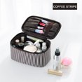thumbnail image 1 of BECLOTH Sac Cosmétique Rayé à la Mode Sac de Toilette Portable Grande Capacité pour Voyage, 1 of 7