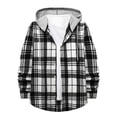 thumbnail image 1 of Camisas s Para Hombre De Vestir Camisa de manga larga con estampado a cuadros informal de otoño e invierno para hombre, blusa de manga larga con cuello encapuchado (Grey, L), 1 of 7