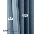 thumbnail image 6 of Reverie Blue Faux Linen Room Darkening Curtain (1 Panel), Reverie Blue, 50W X 108L, 6 of 11