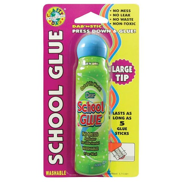 Crafty Dab CV-50799-12 Colles Dab N Stic Colle Scolaire - 12 Chacun
