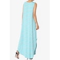 thumbnail image 4 of TheMogan Women's PLUS Sleeveless Loose Striped Curved Slit Hem Long Maxi Dress, 4 of 6