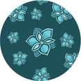 thumbnail image 1 of Ahgly Company Machine Washable Indoor Round Transitional Medium Teal Green Area Rugs, 8' Round, 1 of 7
