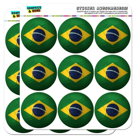 Bill Sticker - Brazil Flag Soccer Ball Futbol Football 2