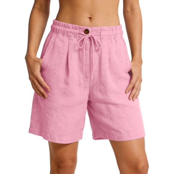 Sexlip Women's Pants Summer loose fit wide leg high waist casual suitable for all occasions superior comfort all day long Pink L
