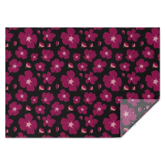 Pioneer Flower Floral Print Pattern Rectangle Tablecloth 60"x84",Waterproof Polyester Rectangle Table Cloth, Wipeable Spillproof Polyester Tablecloth for Dining, Camping, Indoor and Outdoor