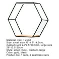 thumbnail image 6 of Travelwant Geometric Hexagon Shaped Mounted Floating, Home Decor, Metal Wire and Rustic Wood Wall Storage Shelves for Bedroom, Living Room, Bathroom, Kitchen and Office, 6 of 7
