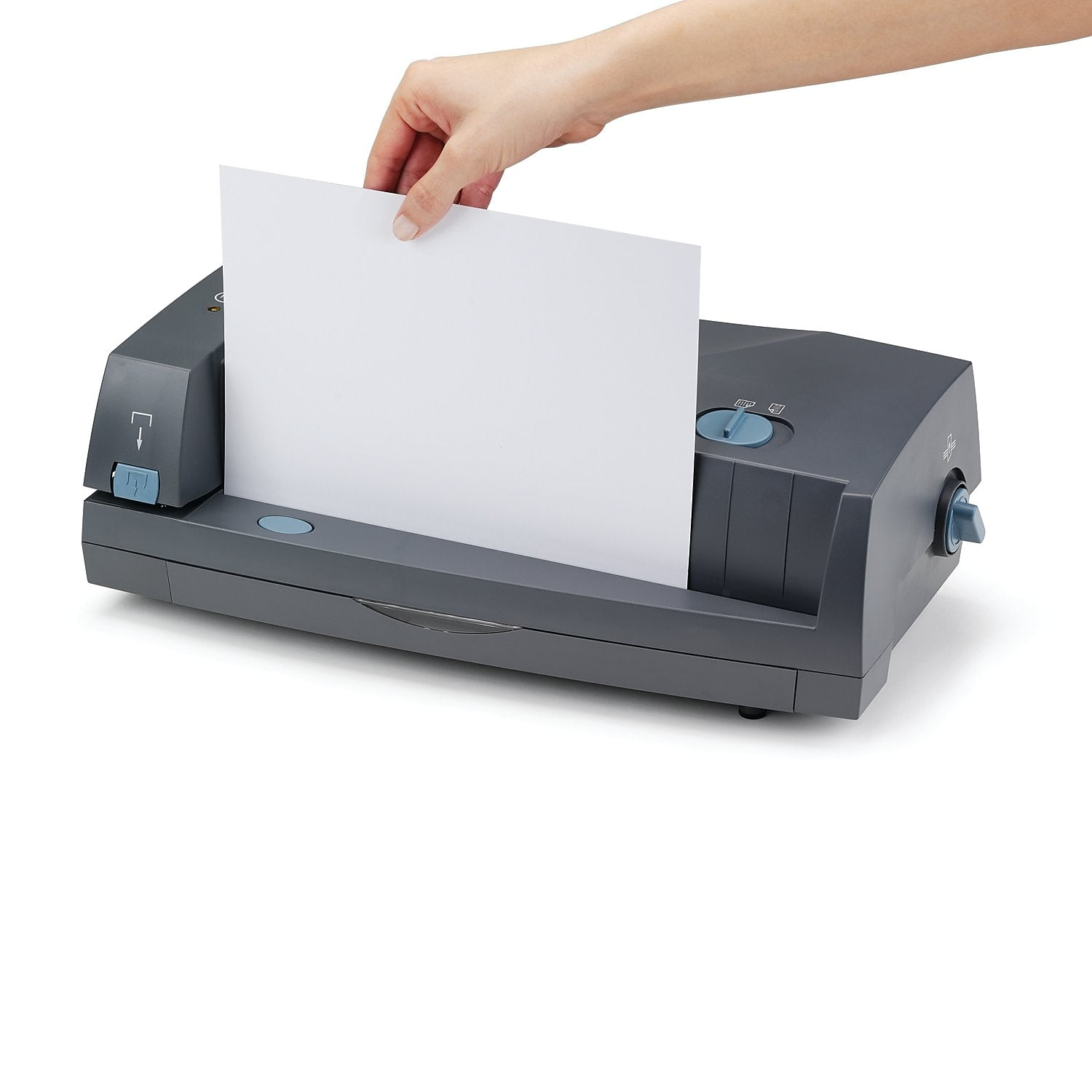 GBC 24-Sheet 3230 Electric Two-to-Three-Hole Adjustable Punch 9/32" Holes Gray 7704270
