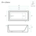 thumbnail image 5 of Voltaire 60 x 30 Skirted Left Drain Soaking Apron Bathtub in Glossy White with Integrated Overflow, Drain Included, 5 of 8