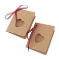 thumbnail image 3 of 50pcs Tag Kraft Paper Tag with Red Rope Hollow Heart Shape Lable for Wedding Birthday Decoration, 3 of 8