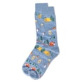 thumbnail image 3 of MeMoi Men's Camping Trip Bamboo Crew Socks - Mens - Male, 10-13, Denim Heather, 3 of 3