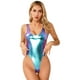 thumbnail image 4 of Lencería de una pieza para mujer, leotardo elástico de piel sintética, trajes de baño sin mangas de corte alto, ropa para discoteca, trajes de baño, 4 of 4